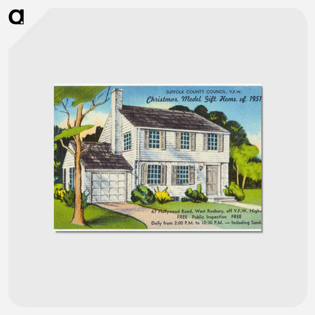 アートポストカード-Christmas Model Gift Home
 - ボストン公共図書館 Postcard.