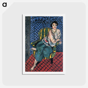 アートポストカード-Woman sitting in a chair - アンリ マティス Postcard.