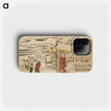 Ehon ryohitsu - Katsushika Hokusai Phone Case.