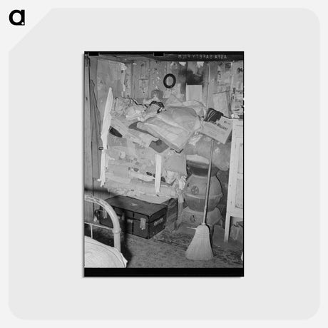 アートポストカード-Tenant Farmer's Bedroom
 - ラッセル リー Postcard.
