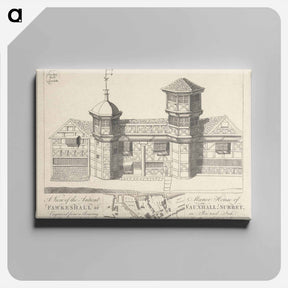 アートパネル-A View of the Antient Manor House of Fawkeshall or Vauxhall, Surrey
 - イェール大学アートギャラリー Canvas.