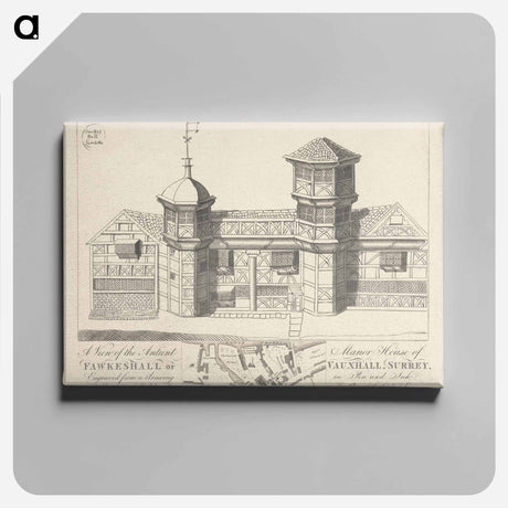 アートパネル-A View of the Antient Manor House of Fawkeshall or Vauxhall, Surrey
 - イェール大学アートギャラリー Canvas.