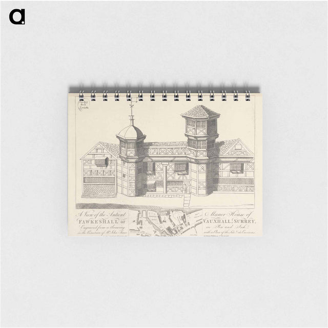アートメモ帳-A View of the Antient Manor House of Fawkeshall or Vauxhall, Surrey
 - イェール大学アートギャラリー Memo.