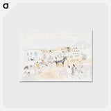 アートポストカード-Landscape with Carriage and Figures, Tunis
 - バーンズ・コレクション Postcard.