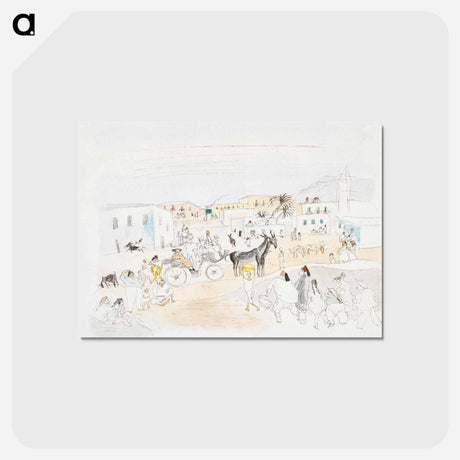 アートポストカード-Landscape with Carriage and Figures, Tunis
 - バーンズ・コレクション Postcard.