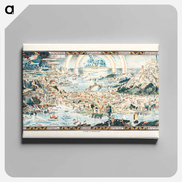 アートパネル-An Ancient Map of Fairyland
 - ボストン公共図書館 Canvas.