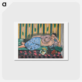 アートポストカード-Odalisque Au Coffret Rouge - アンリ マティス Postcard.