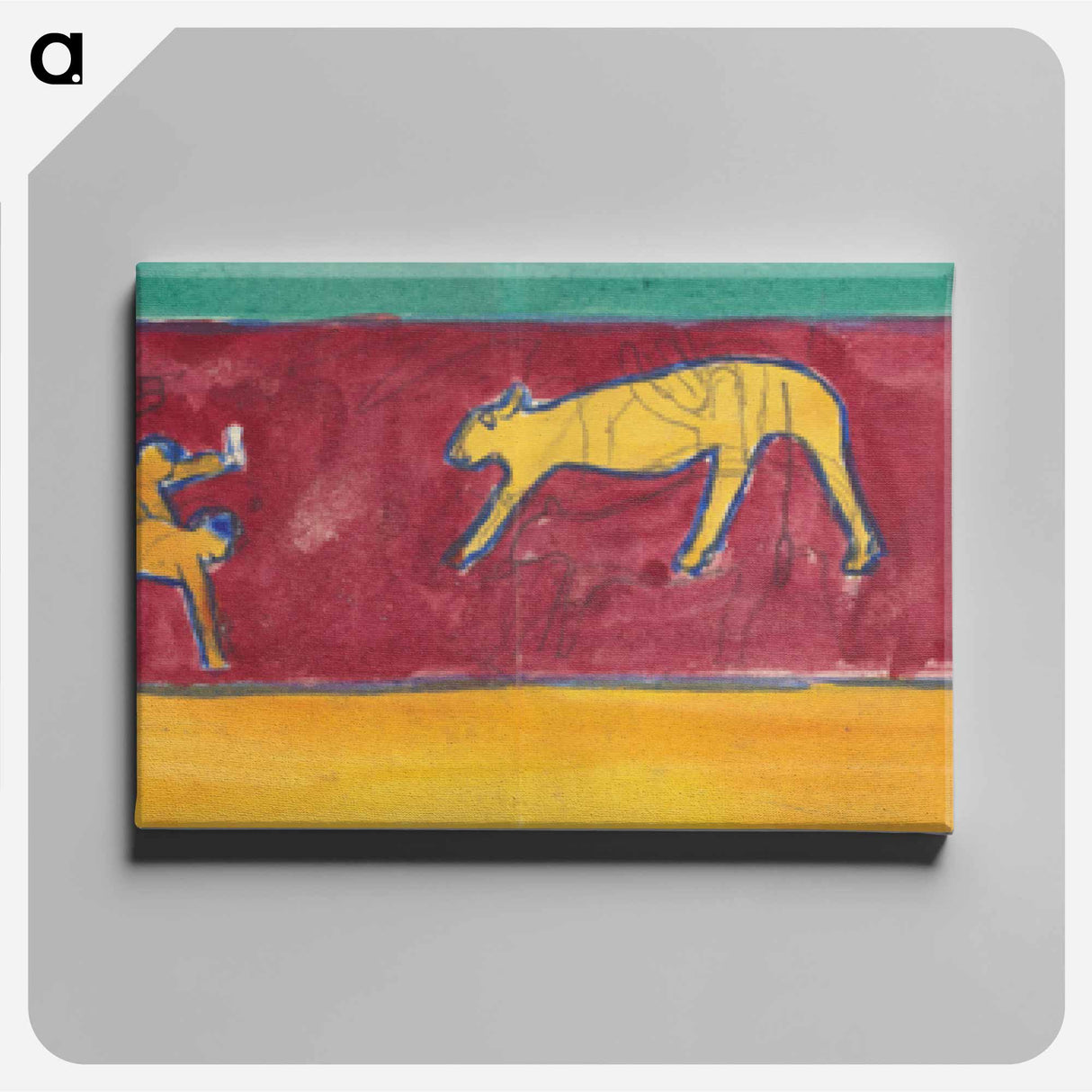アートパネル-Cave of the Golden Calf: Study for Mural of Calf and Worshipping Figures
 - イェール大学アートギャラリー Canvas.