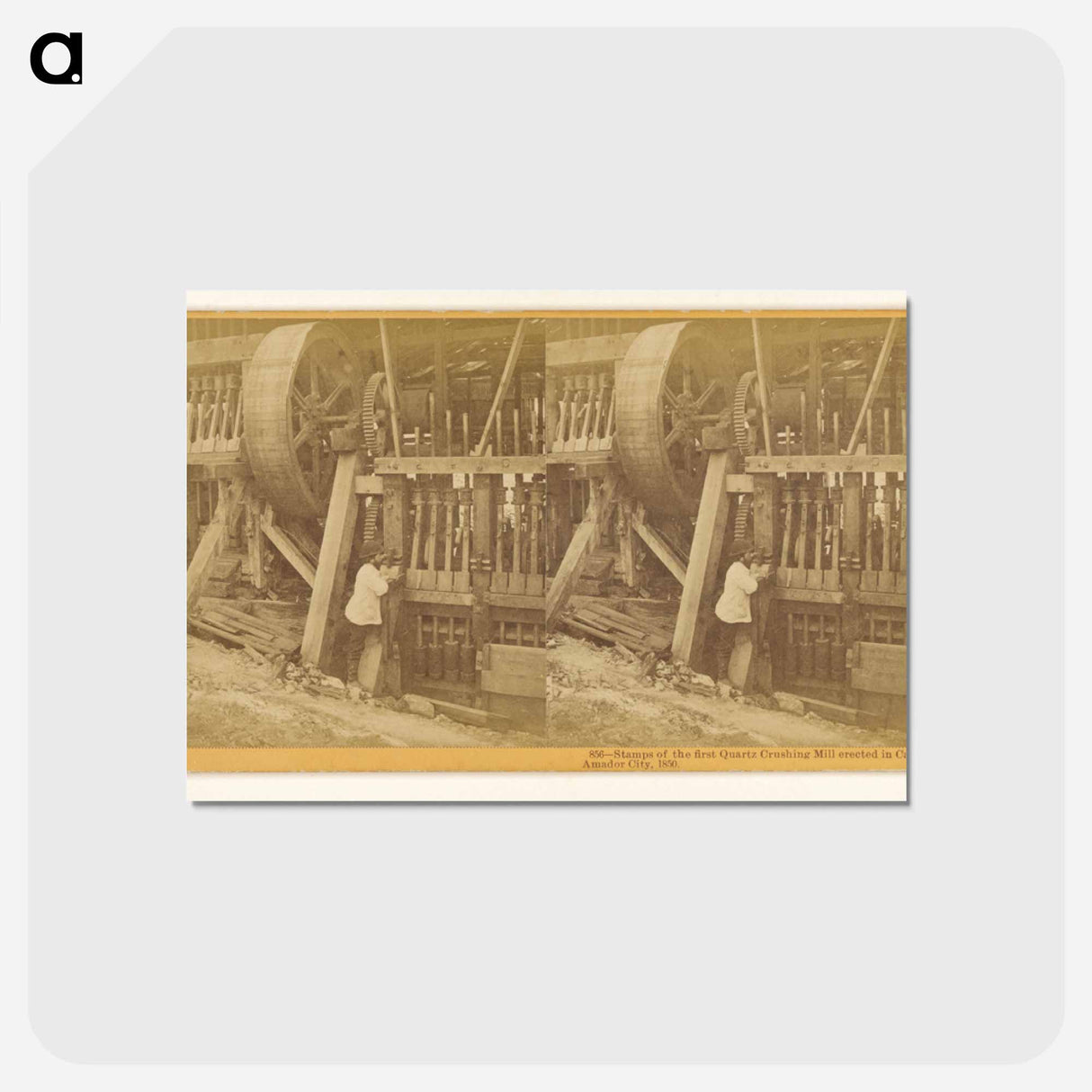 アートポストカード-First Quartz Crushing Mill, Amador City
 - エドワード マイブリッジ Postcard.