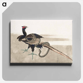 アートパネル-Pheasant and Snake - 葛飾 北斎 Canvas.