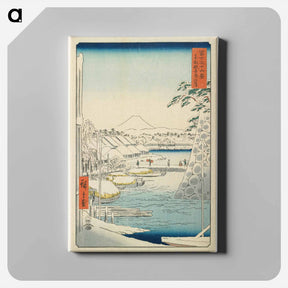 アートパネル-Riverbank at Sukiya in the Eastern Capital
 - 歌川 広重 Canvas.