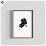 アートポスター-Chained Senior Angel Silhouette
 - 大英図書館 Poster.