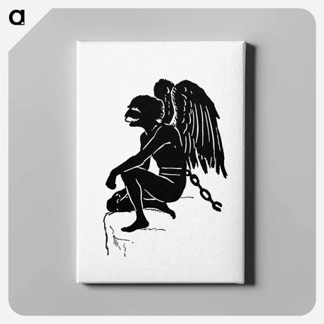 アートパネル-Chained Senior Angel Silhouette
 - 大英図書館 Canvas.
