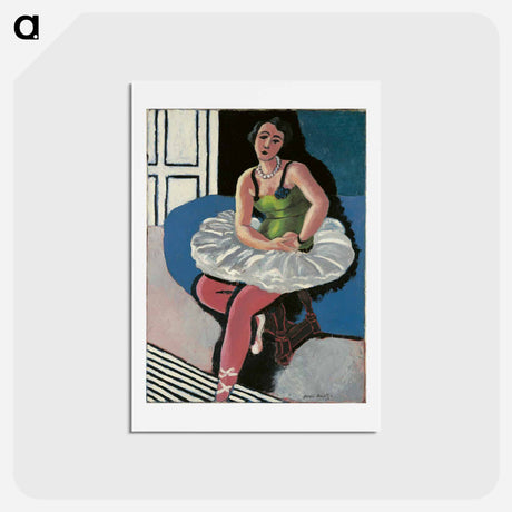 アートポストカード-Ballet Dancer Seated on a Stool - アンリ マティス Postcard.