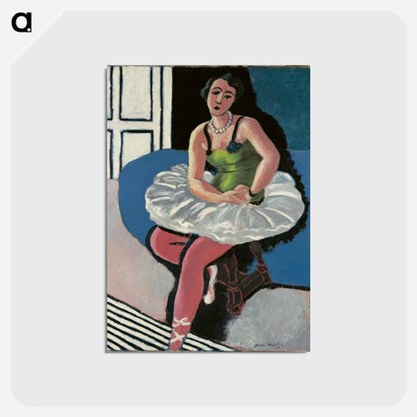 アートポストカード-Ballet Dancer Seated on a Stool - アンリ マティス Postcard.