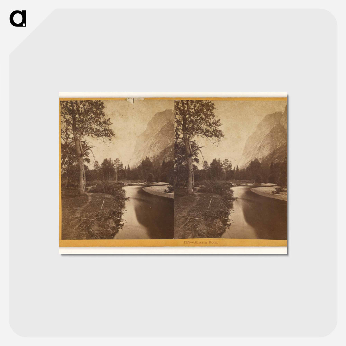 アートポストカード-Glacier Rock
 - エドワード マイブリッジ Postcard.