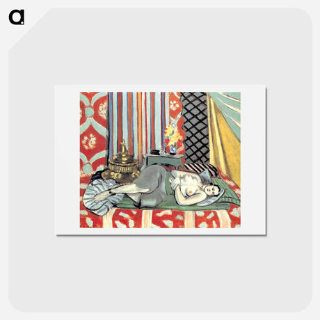 アートポストカード-A Nude Lying on Her Back - アンリ マティス Postcard.