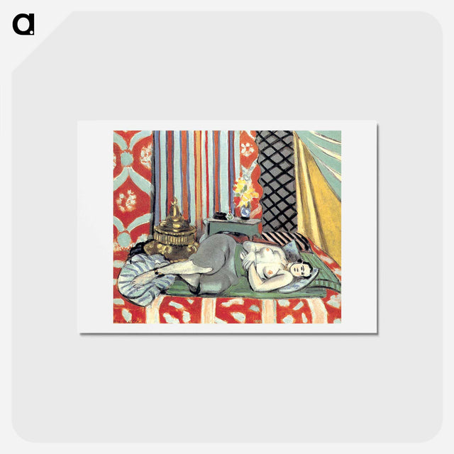 アートポストカード-A Nude Lying on Her Back - アンリ マティス Postcard.