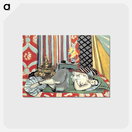 アートポストカード-A Nude Lying on Her Back - アンリ マティス Postcard.