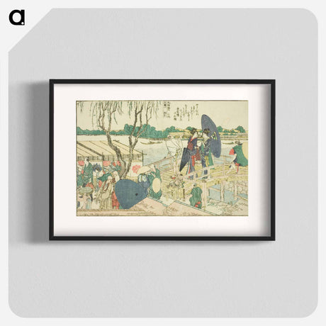 アートポスター-Panoramic Views along the Banks of the Sumida River - 葛飾 北斎 Poster.