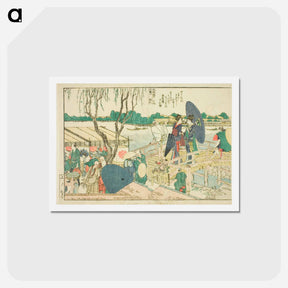 アートポストカード-Panoramic Views along the Banks of the Sumida River - 葛飾 北斎 Postcard.