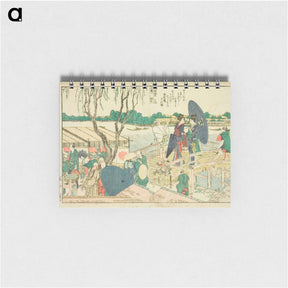 アートメモ帳-Panoramic Views along the Banks of the Sumida River - 葛飾 北斎 Memo.