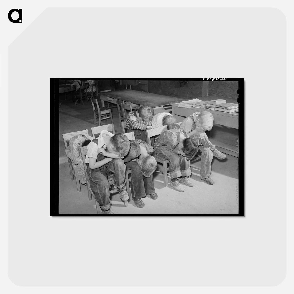 アートポストカード-Farm Workers' Camp Games
 - ラッセル リー Postcard.
