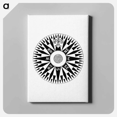 アートパネル-Common Compass Card from The Rob Roy On The Jordan
 - 大英図書館 Canvas.