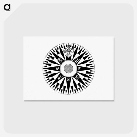 アートポストカード-Common Compass Card from The Rob Roy On The Jordan
 - 大英図書館 Postcard.