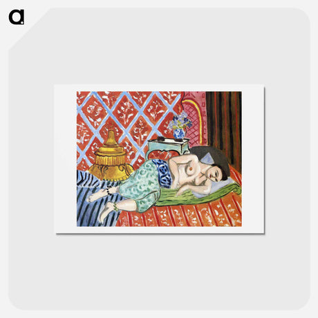 アートポストカード-A Nude Lying on her Back - アンリ マティス Postcard.