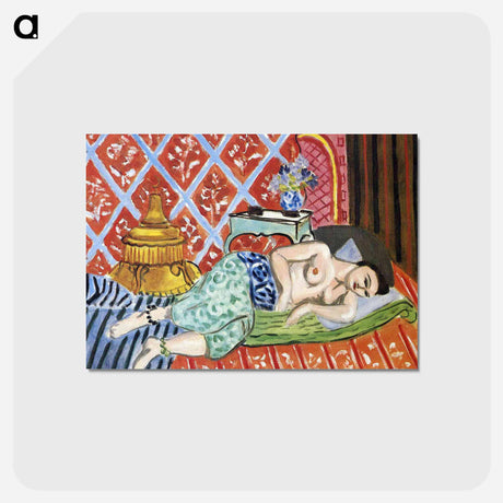 アートポストカード-A Nude Lying on her Back - アンリ マティス Postcard.