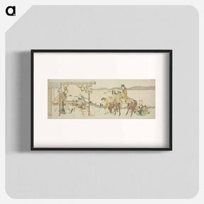 アートポスター-Travelers' tea house - 葛飾 北斎 Poster.