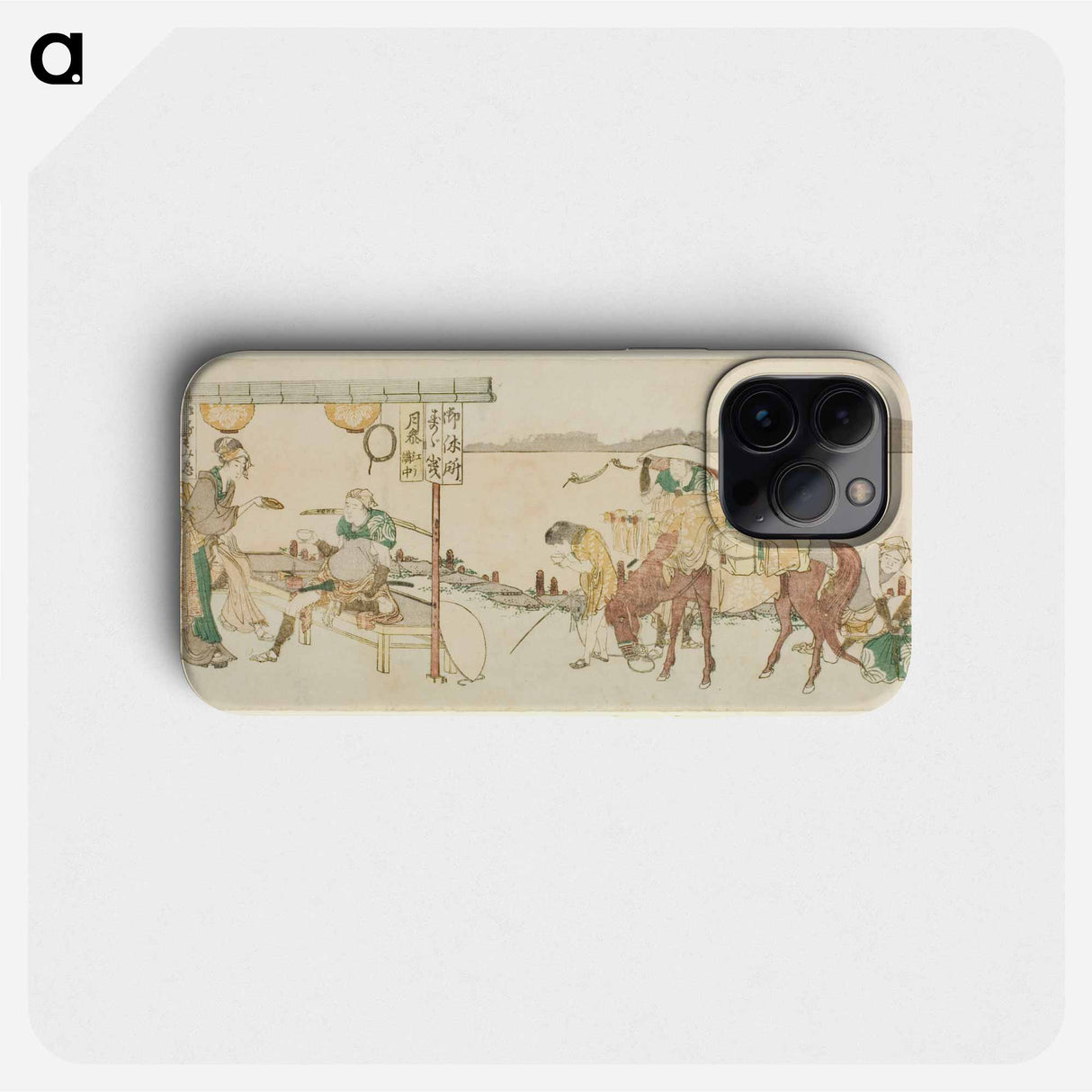 Travelers' tea house - 葛飾 北斎 Phone Case.