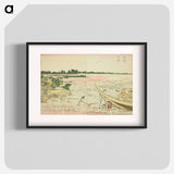 アートポスター-Low Tide at Shinagawa - 葛飾 北斎 Poster.