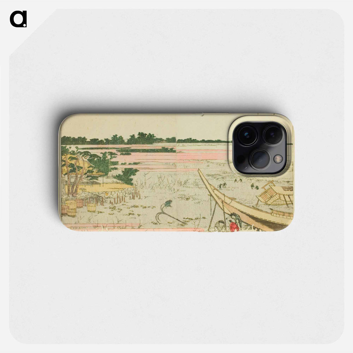 Low Tide at Shinagawa - 葛飾 北斎 Phone Case.