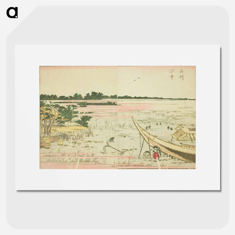 アートポスター-Low Tide at Shinagawa - 葛飾 北斎 Poster.
