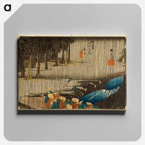 アートパネル-Spring Rain at Tsuchiyama
 - 歌川 広重 Canvas.