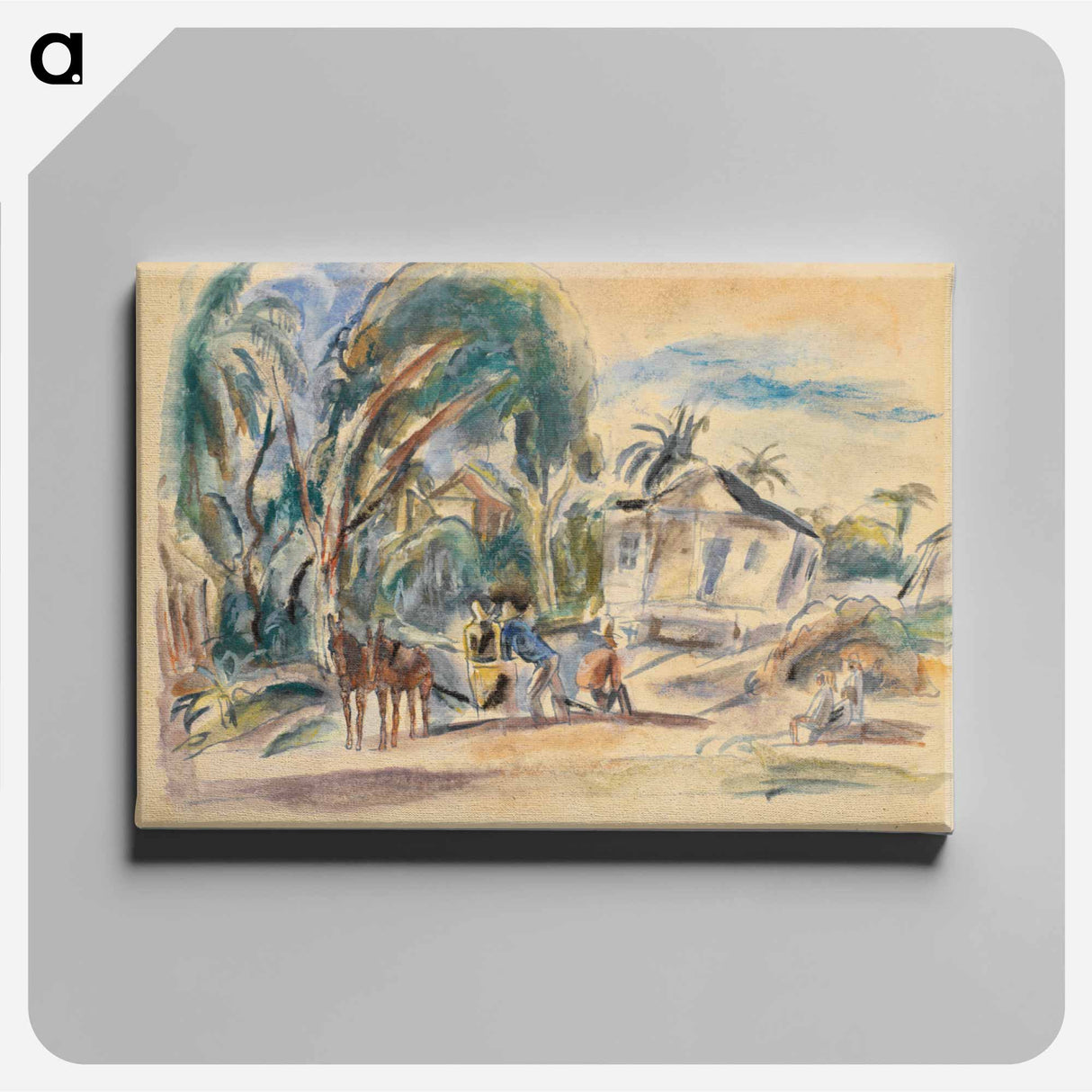アートパネル-Landscape, Houses and Trees
 - バーンズ・コレクション Canvas.