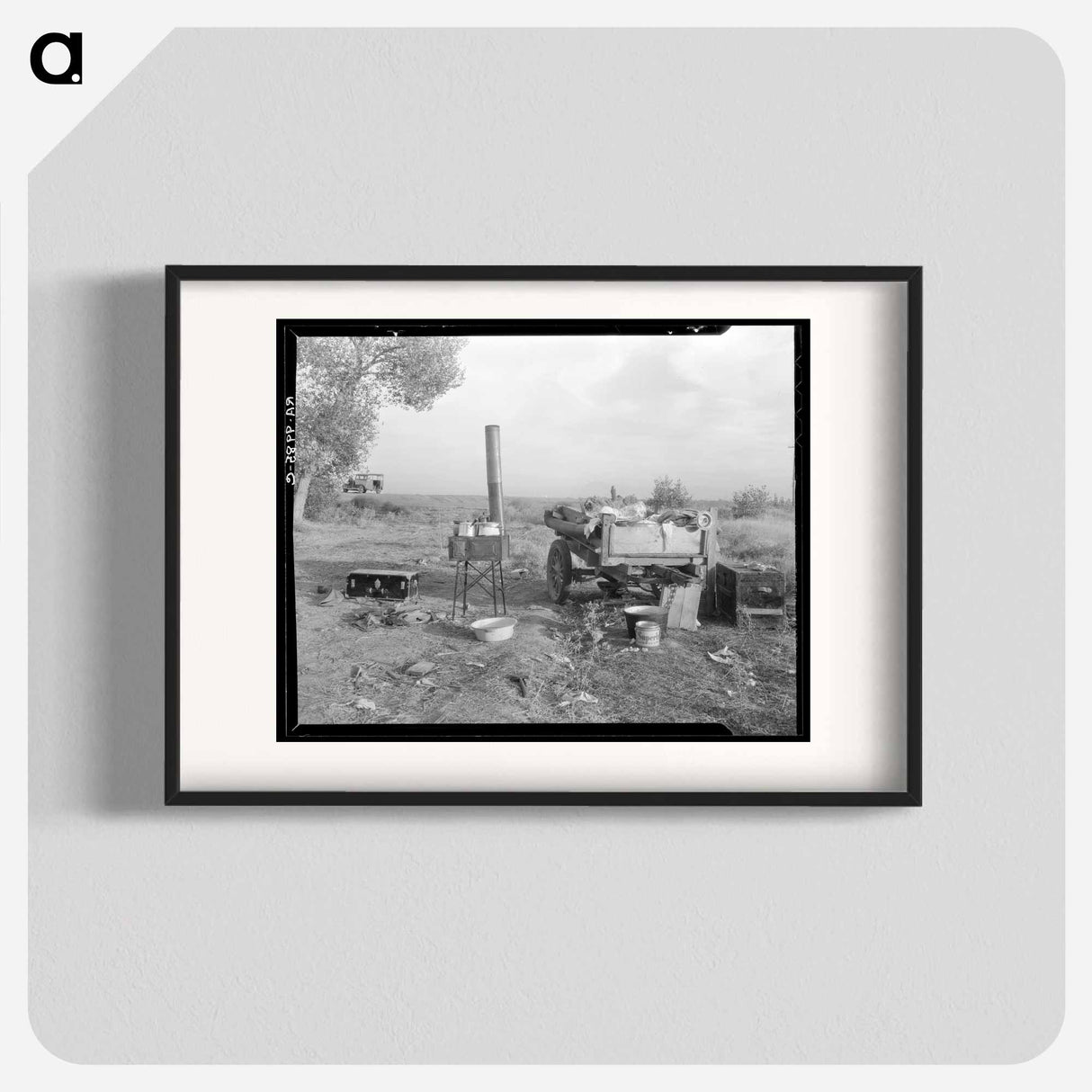 Migratory workers' "kitchen" near Shafter - Dorothea Lange Poster.