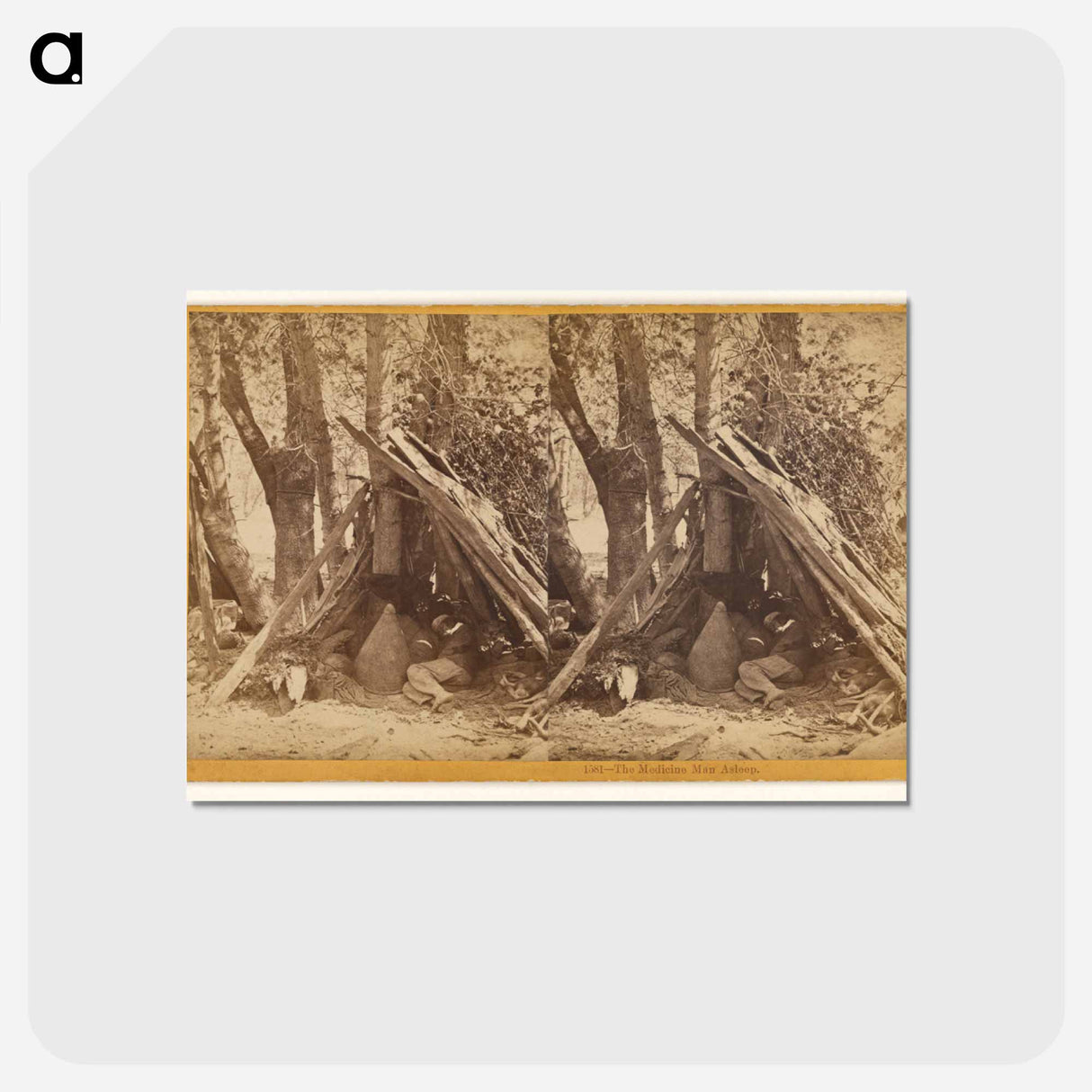 アートポストカード-The Medicine Man Asleep
 - エドワード マイブリッジ Postcard.