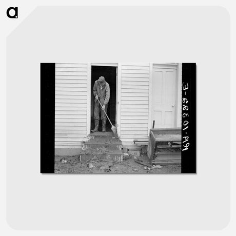アートポストカード-Sweeping After the Flood
 - ラッセル リー Postcard.