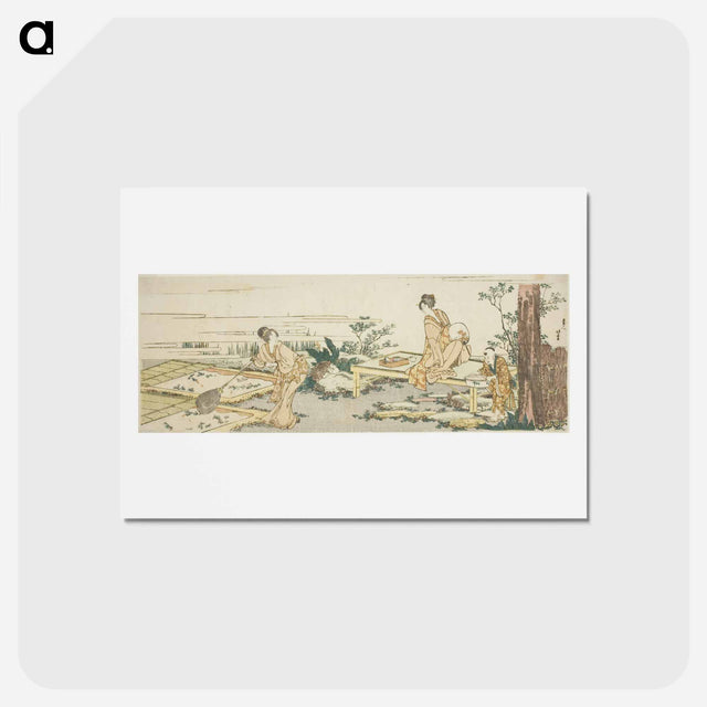 アートポストカード-Goldfish farm - 葛飾 北斎 Postcard.