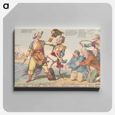 アートパネル-Buonaparte in Egypt - A Terrible Turk Preparing a Mummy, For a Present - To the Great Nation
 - イェール大学アートギャラリー Canvas.