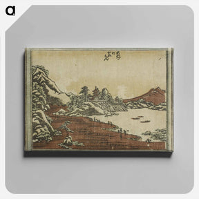 アートパネル-Clearing Weather at Awazu - 葛飾 北斎 Canvas.