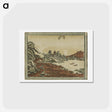 アートポストカード-Clearing Weather at Awazu - 葛飾 北斎 Postcard.