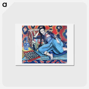 アートポストカード-Odalisque with a Turkish Chair - アンリ マティス Postcard.
