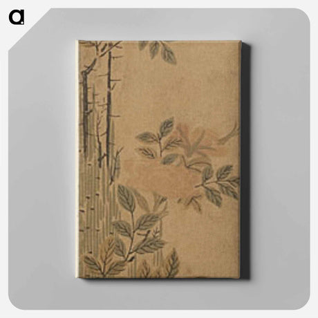 アートパネル-Hares and Roses - 葛飾 北斎 Canvas.