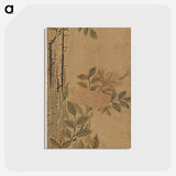 アートポストカード-Hares and Roses - 葛飾 北斎 Postcard.