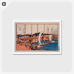 アートポストカード-The Mouth of the Aji River in Osaka
 - 歌川 広重 Postcard.