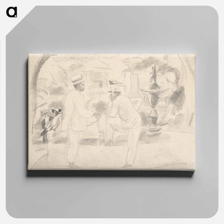 アートパネル-Two Men in the Park, Havana
 - バーンズ・コレクション Canvas.